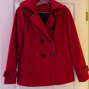 Women’s small Calvin Klein red peacoat